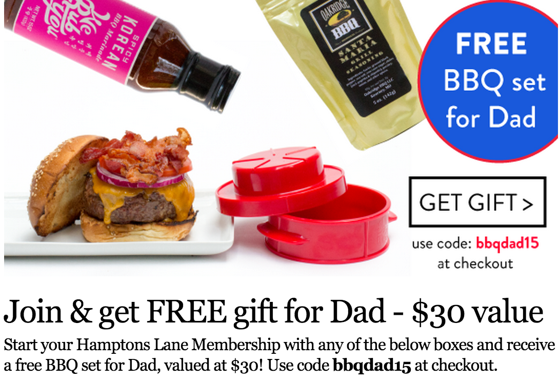 Free Father’s Day BBQ Gift Set w/ Hamptons Lane Subscription