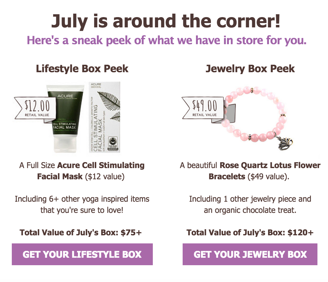 Yogi Surprise July 2015 Box Spoiler