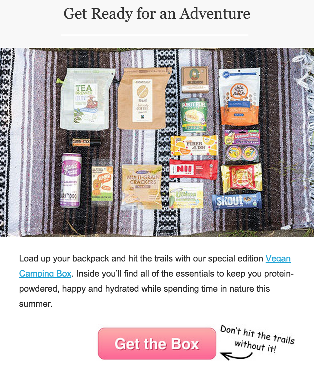 Vegan Cuts Camping Box Available Now