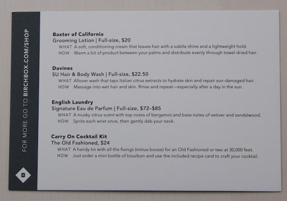 Birchbox Man Subscription Box Review – June 2015 Info