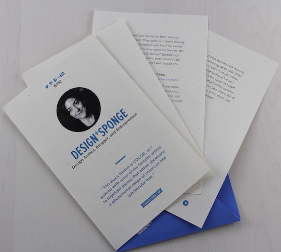Design Sponge Quarterly Subscription Box Review #DSQ02 Letter