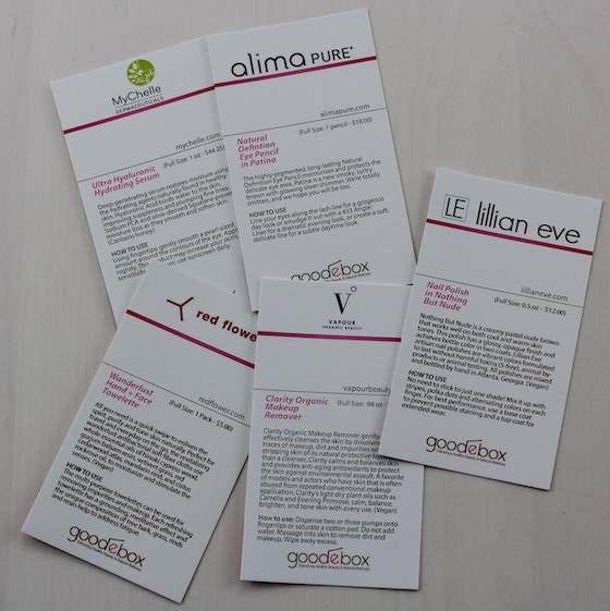 GoodeBox Eco Beauty Subscription Box Review – June 2015 Info