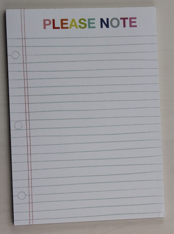 A Beautiful Mess Happy Mail Subscription Review – June 2015 Notepad