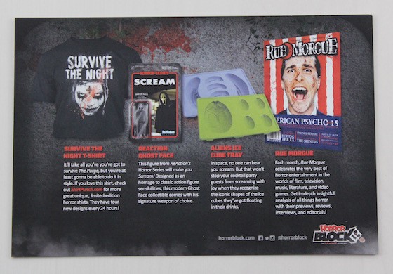 Horror Block Subscription Box Review – June 2015 - info