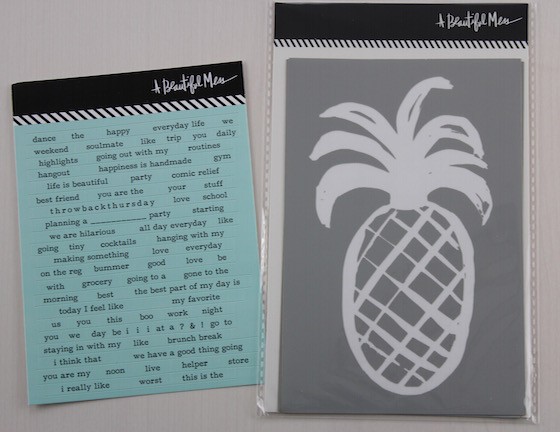 A Beautiful Mess Messy Box Subscription Review – June 2015 Word Stickers