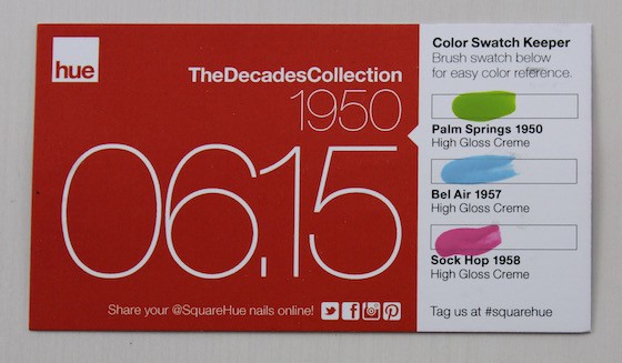 Square Hue Nail Polish Subscription Box Review – June 2015 Swatches