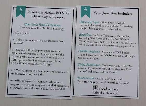 The Bookish Box Subscription Box Review - June 2015 Info