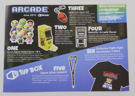 1UP Box Subscription Box Review – June 2015 - info
