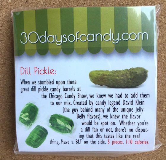 30 Days of Candy Subscription Box Review - July 2015 - Dill1