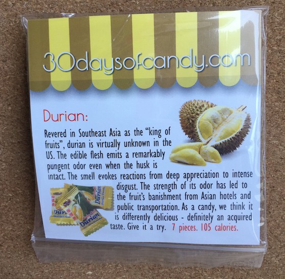 30 Days of Candy Subscription Box Review - July 2015 - Durian1