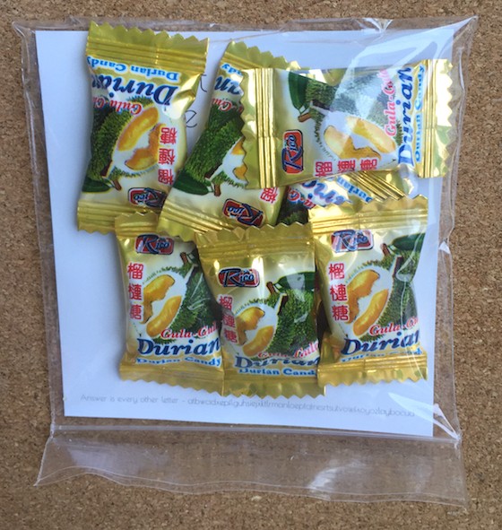 30 Days of Candy Subscription Box Review - July 2015 - Durian2