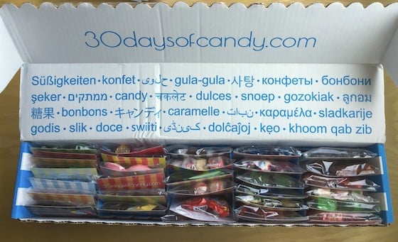 30 Days of Candy Subscription Box Review - July 2015 - Inside