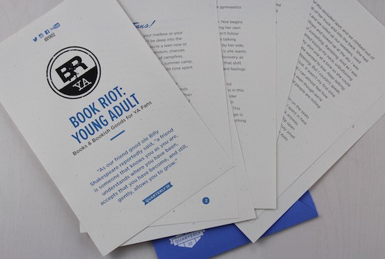Book Riot: Young Adult Quarterly Subscription Review #BYA02 Letter