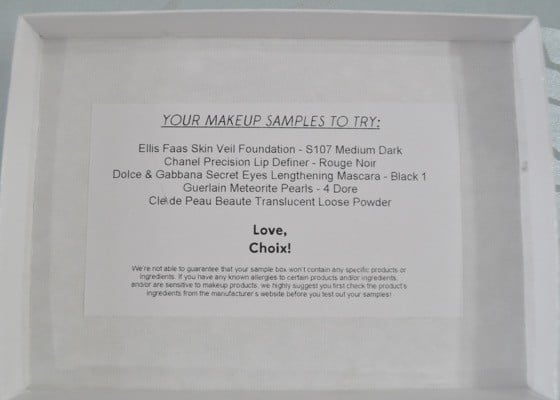 Choix Subscription Box Review - July 2015 - Sample Letter