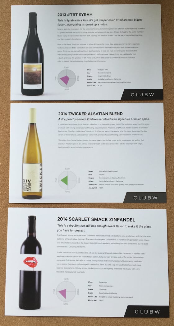 Club W Wine Subscription Review & Coupon – July 2015 - Cards1