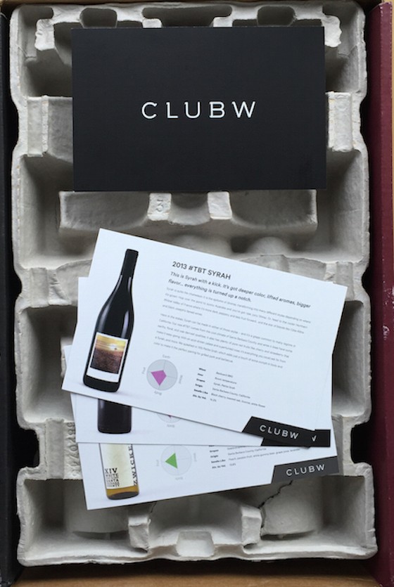 Club W Wine Subscription Review & Coupon – July 2015 - Inside