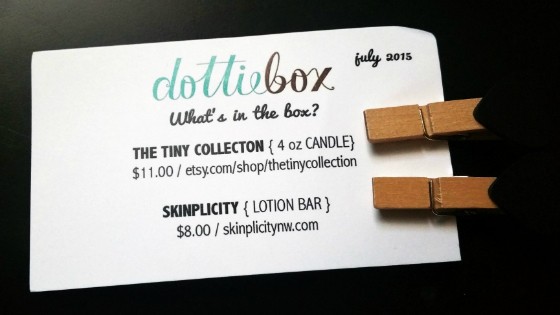 Dottie Box Mini Subscription Box Review – July 2015 - info