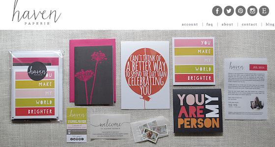 Haven Paperie Subscription Box Review -  July 2015 SCREENSHOT