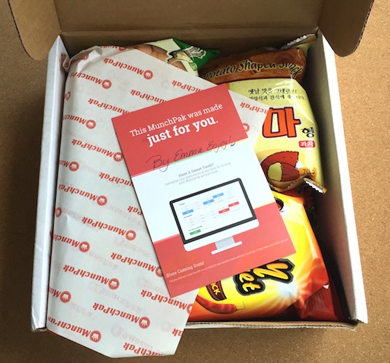 MunchPak Subscription Box Review + Coupon - July 2015 - Inside
