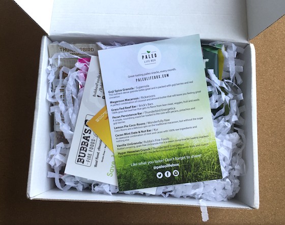 Paleo Life Box Subscription Box Review – July 2015 - Inside
