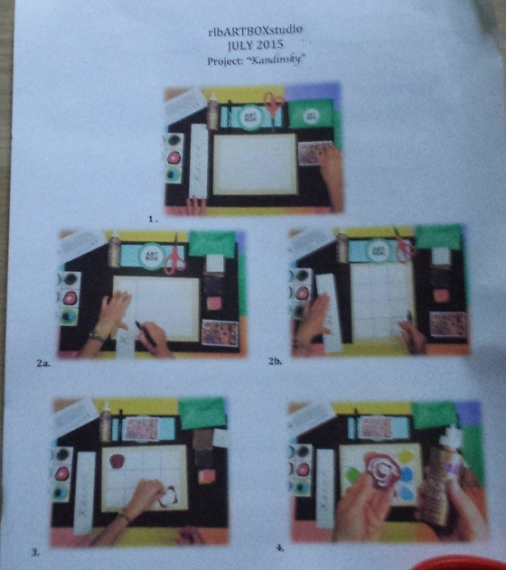 RLB Art Box Studio Subscription Box Review - July 2015 - directions