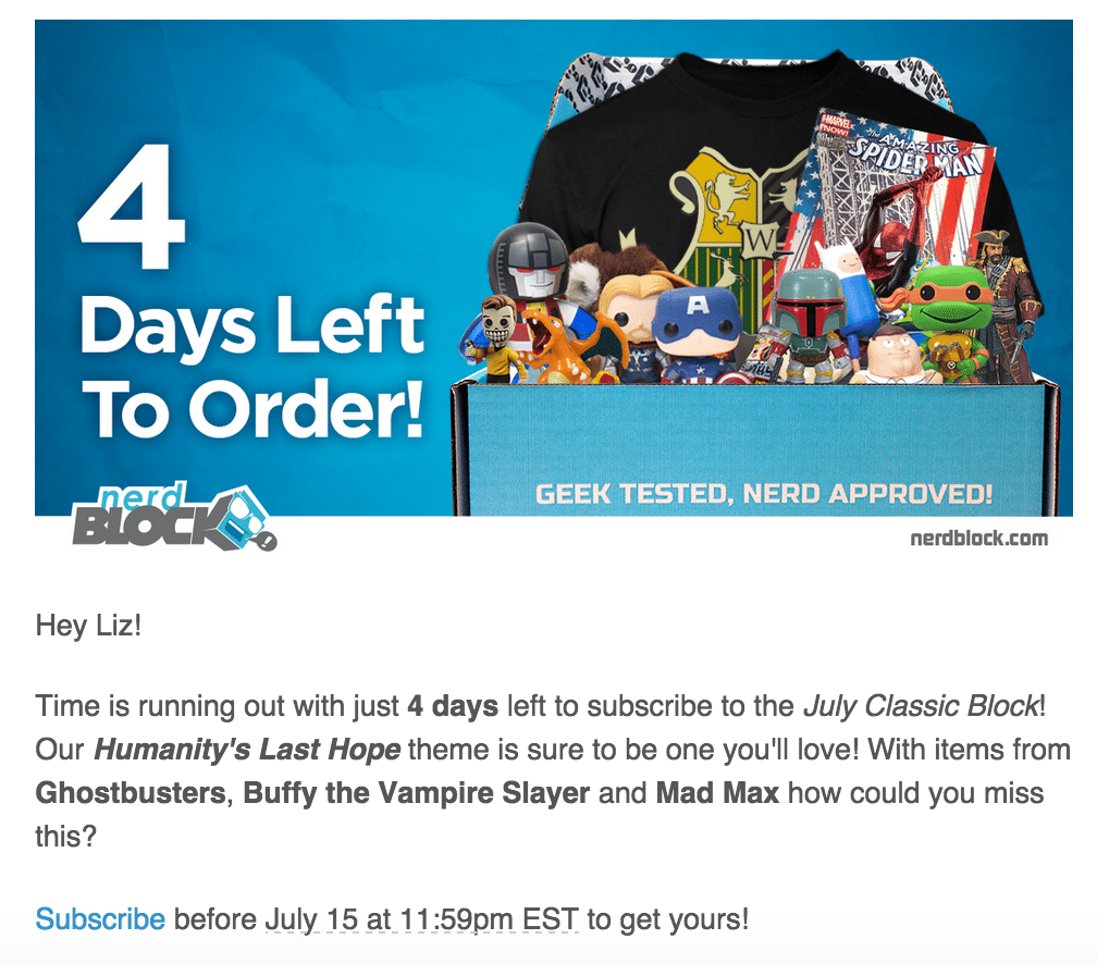 Nerd Block July 2015 Spoilers + Coupon!