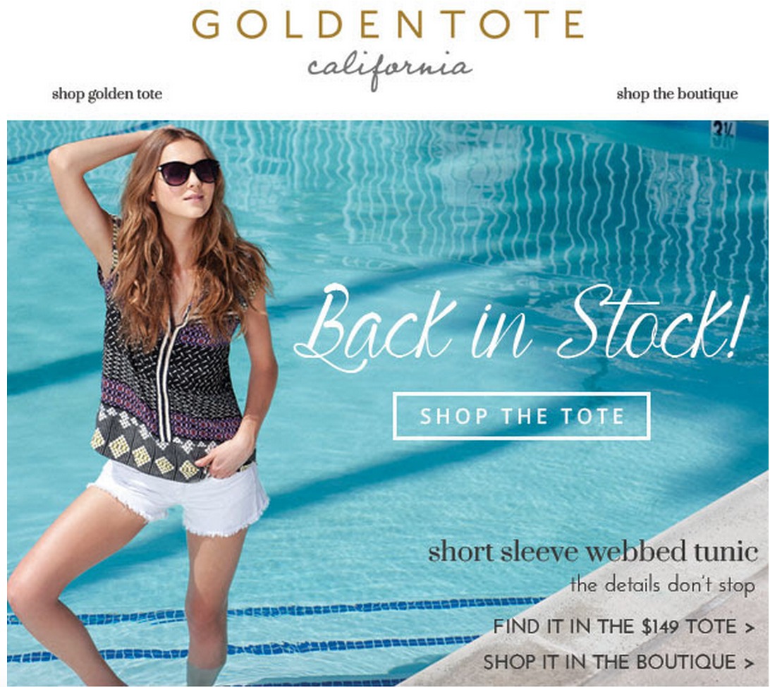 Golden Tote Items Restocked – Plus Free Shipping!