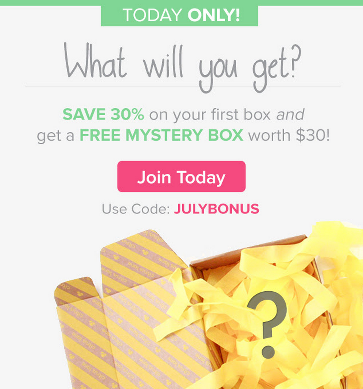 Today Only – Free Mystery Box + 30% Off Citrus Lane!