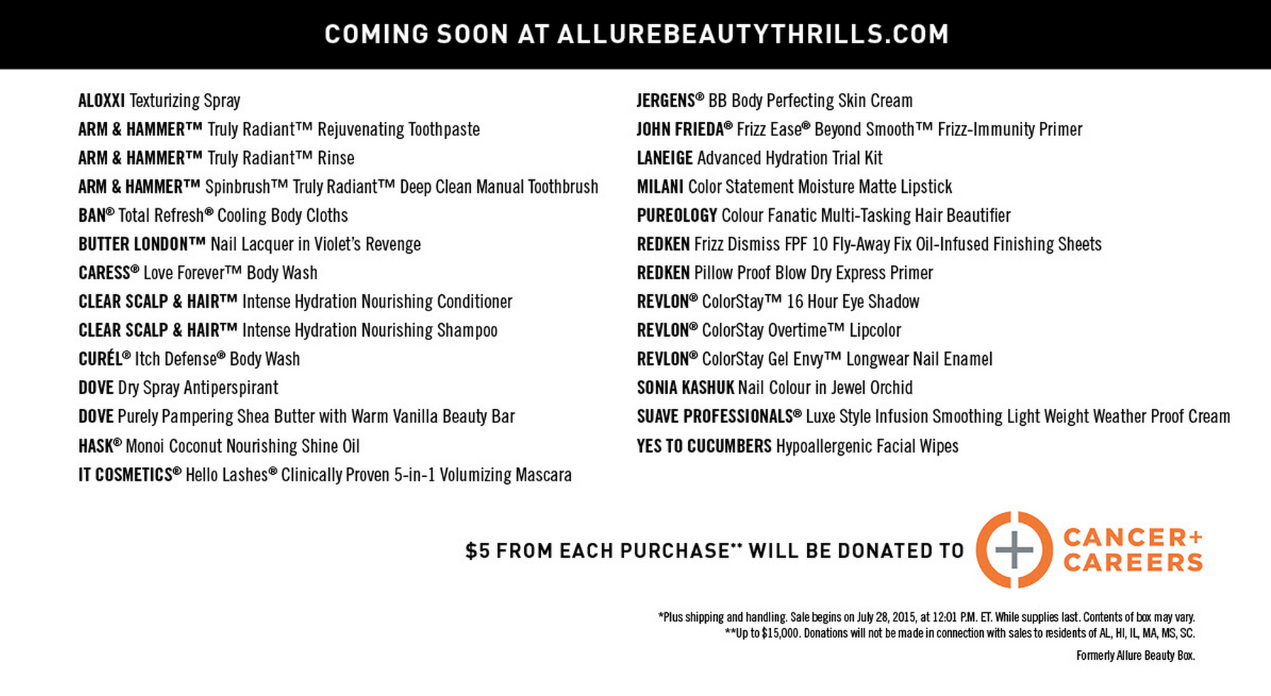 Allure Beauty Thrills Box Details