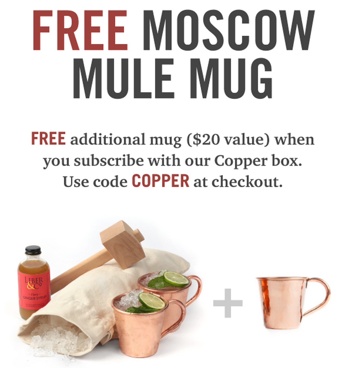 Free Moscow Mule Mug with Bespoke Post Subscription