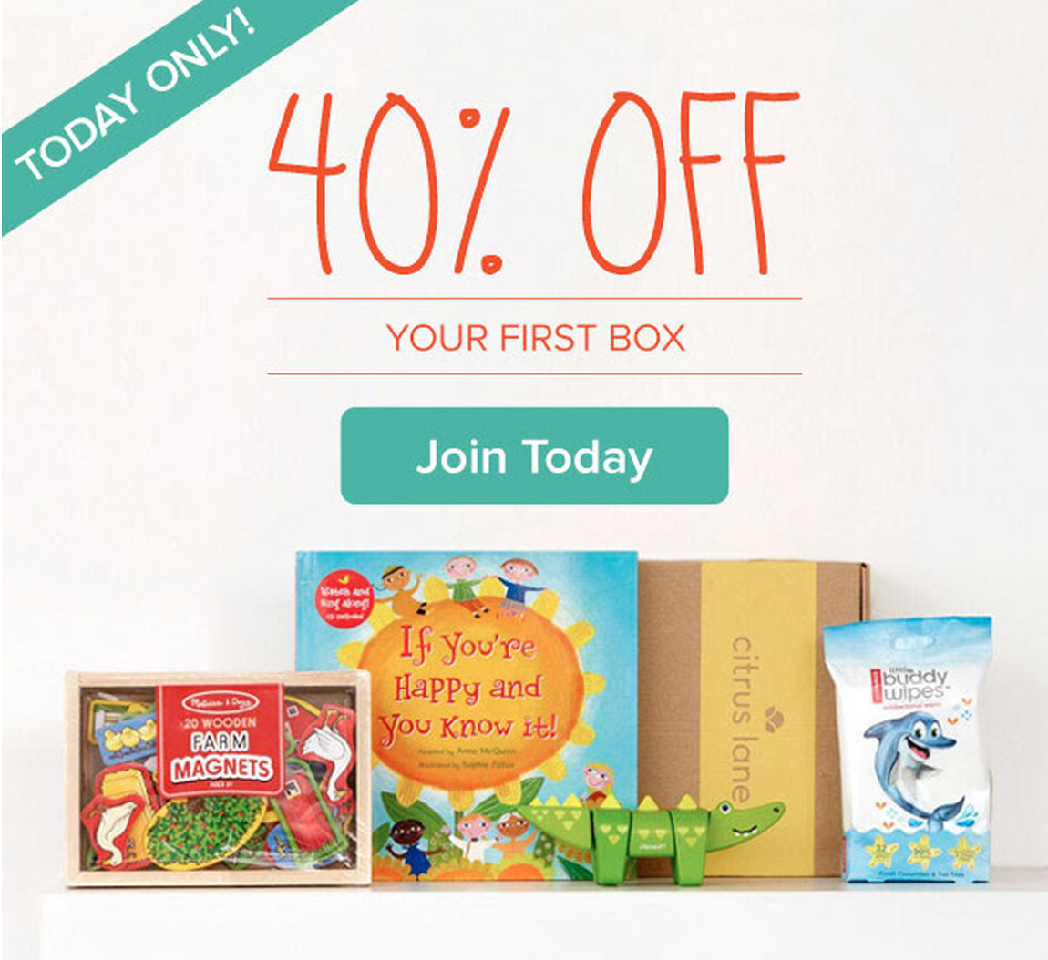 Today Only – 40% Off Citrus Lane + Free Melissa & Doug Gift!
