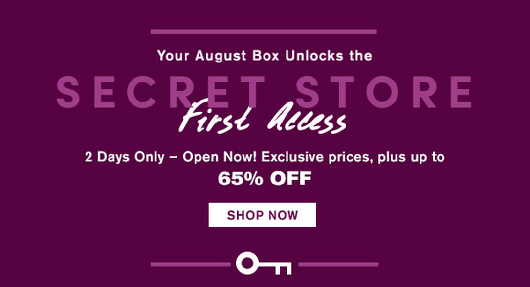 Julep Secret Store for August is Open!