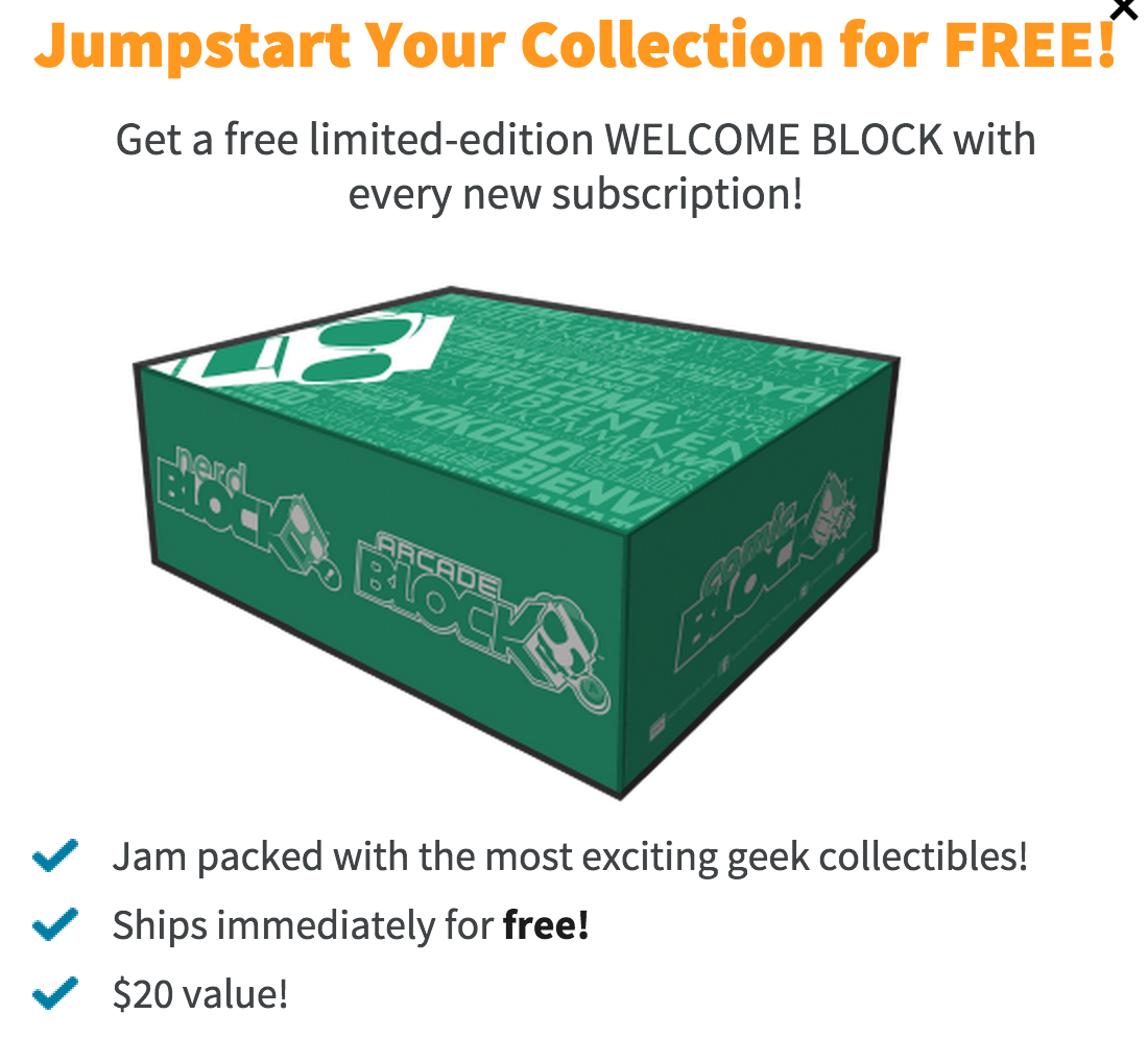 Free Welcome Box for Any New Nerd Block Subscription!