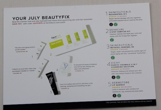 Beauty Fix Subscription Box Review – July 2015 Info