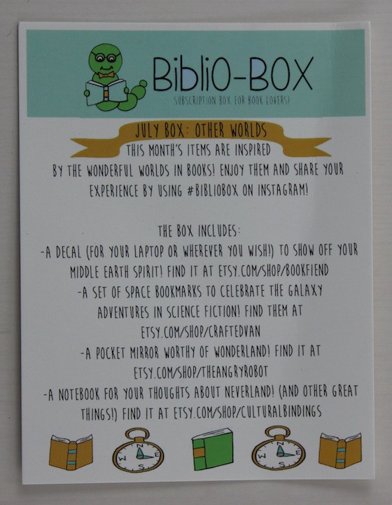 Biblio Box Subscription Box Review – July 2015 Info