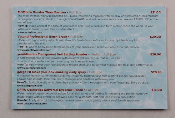 BoxyCharm Beauty Subscription Box Review – July 2015 Info