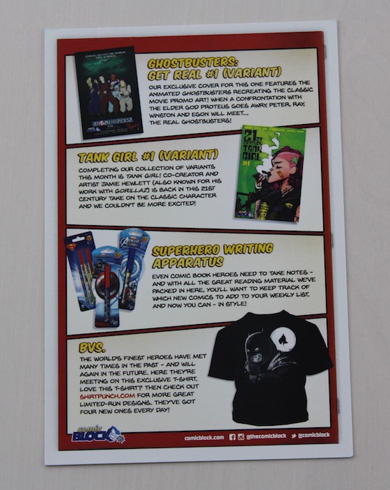 Comic Block Subscription Box Review + Coupon - June 2015 - info