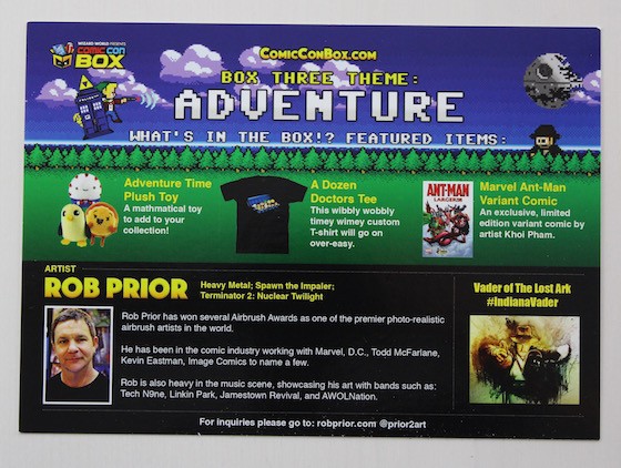 Comic Con Box Subscription Box Review - June 2015 - info