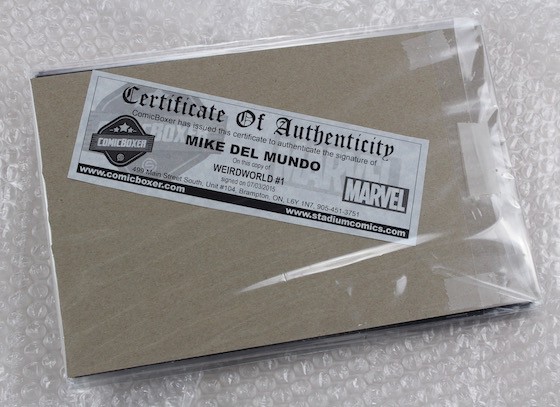 Comicboxer Subscription Box Review - July 2015 - certificate