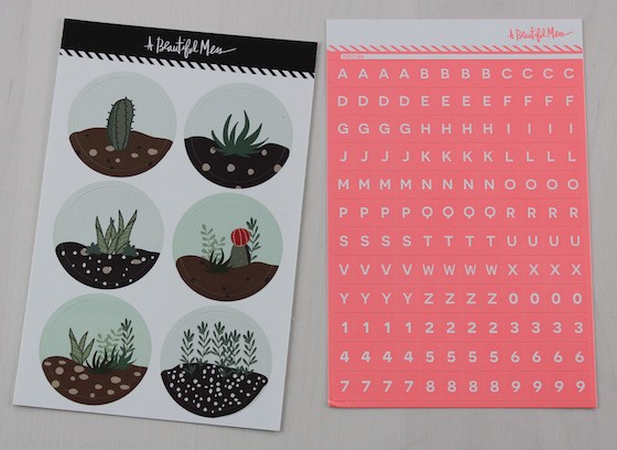 A Beautiful Mess Happy Mail Subscription Review – July 2015 Stickers