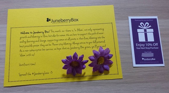 Juneberry Subscription Box Review - July 2015-info