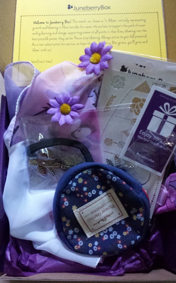 Juneberry Subscription Box Review - July 2015-inside
