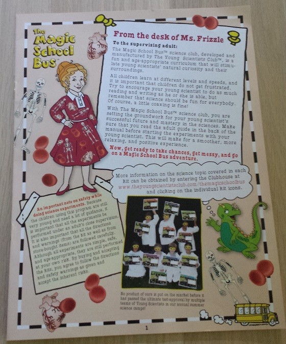 Magic School Bus Science Club Subscription Review – June 2015 - booklet