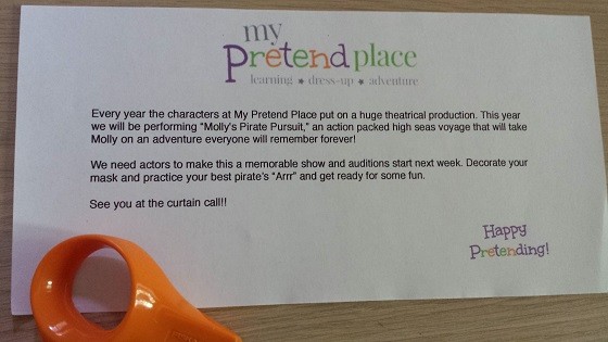 My Pretend Place Craft Subscription Box Review – July 2015 - letter