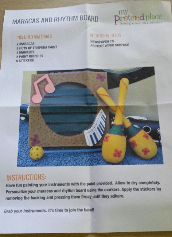 My Pretend Place Craft Subscription Box Review – June 2015 - instructions