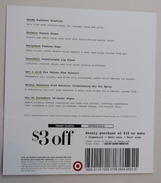 Target Best of the Class Beauty Box Review Info