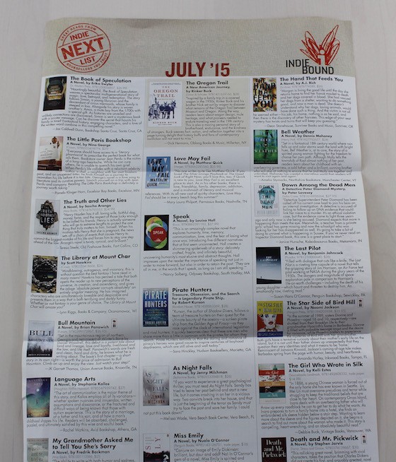 The Book Drop "The Jane" Subscription Box Review – June 2015 Flyer