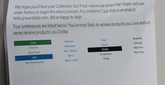 Wantable Accessories Subscription Box Review – June 2015 Info