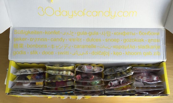 30 Days of Candy Subscription Box Review - August 2015 - Contents