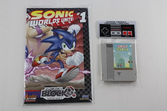 Arcade Block Subscription Box Review – July 2015 - Coasters and Sonic Comic